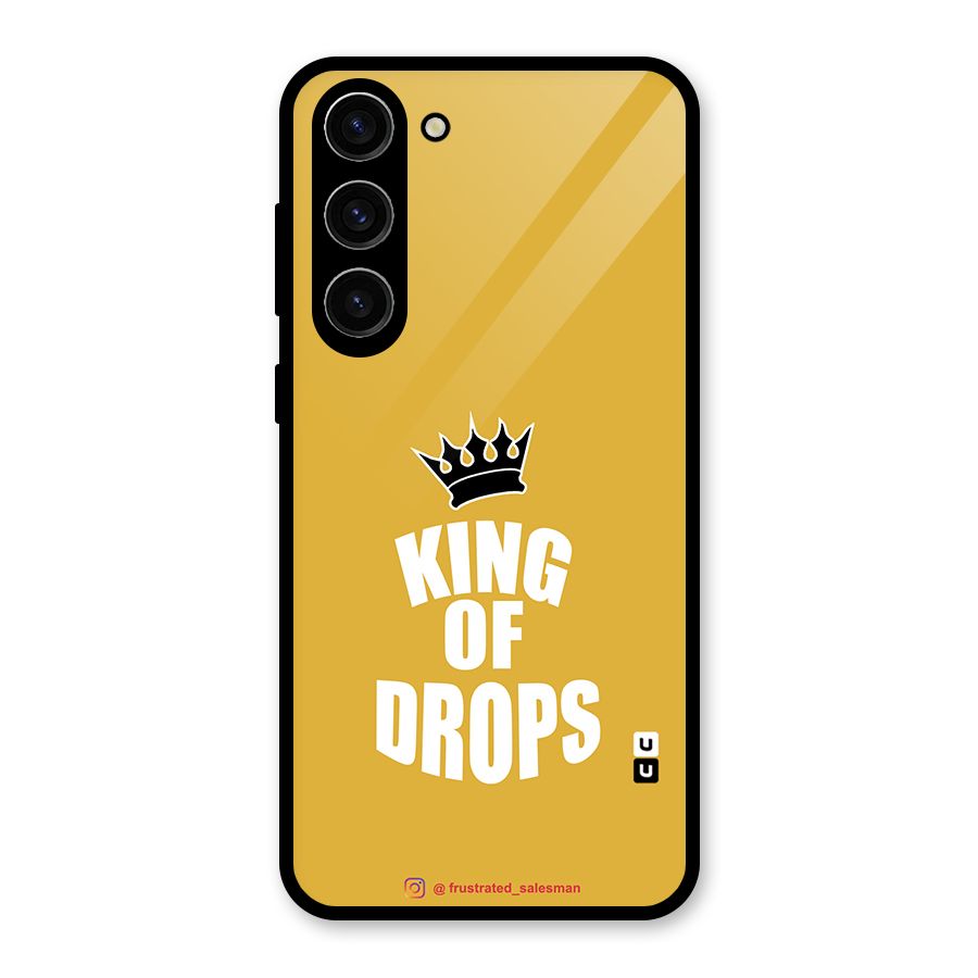 King of Drops Mustard Yellow Glass Back Case for Galaxy S23 Plus