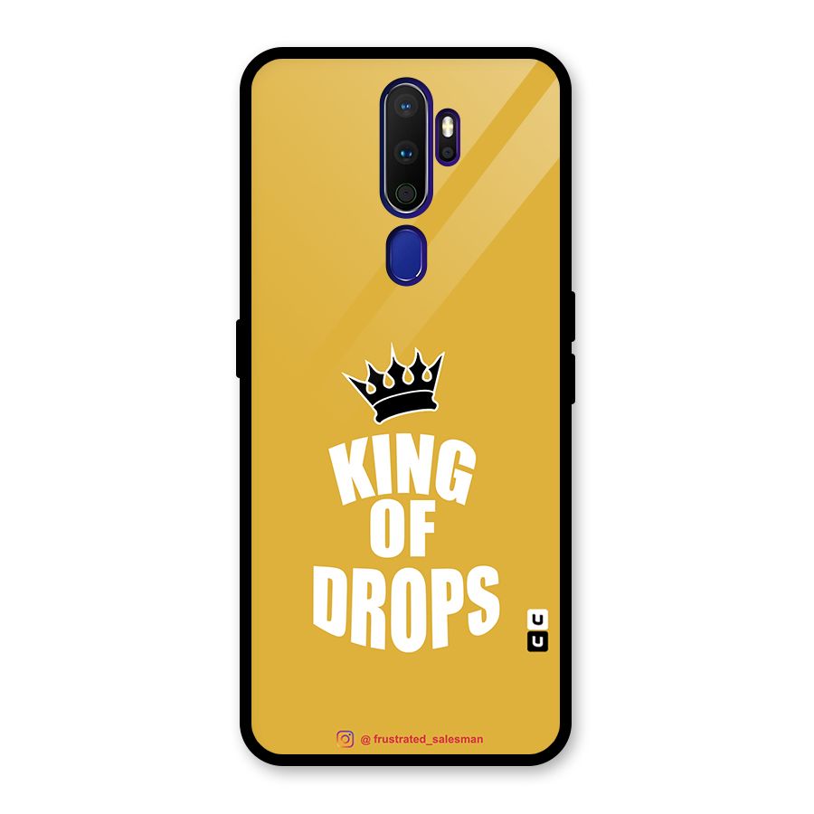 King of Drops Mustard Yellow Glass Back Case for Oppo A9 (2020)