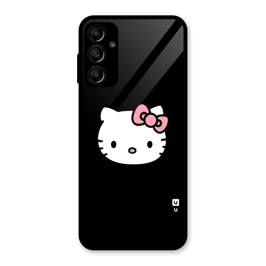Kitty Cute Glass Back Case for Galaxy A14 5G