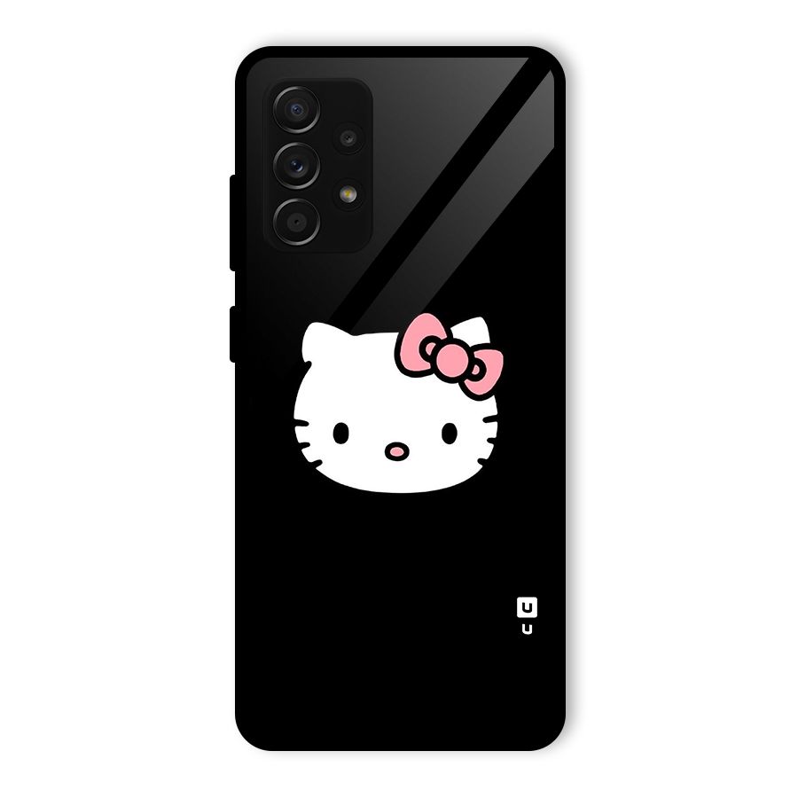Kitty Cute Glass Back Case for Galaxy A53 5G