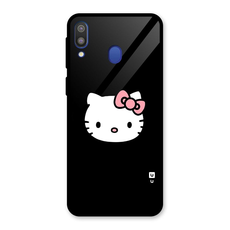 Kitty Cute Glass Back Case for Galaxy M20