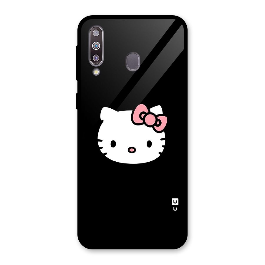 Kitty Cute Glass Back Case for Galaxy M30