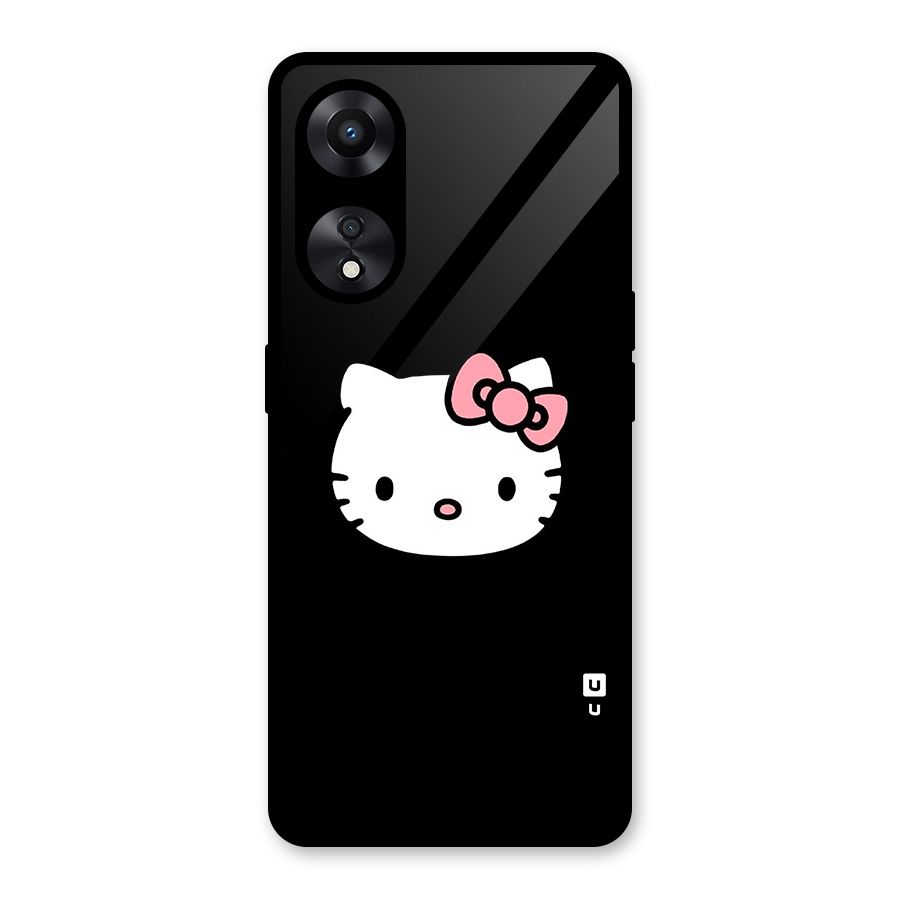 Kitty Cute Glass Back Case for Oppo A78