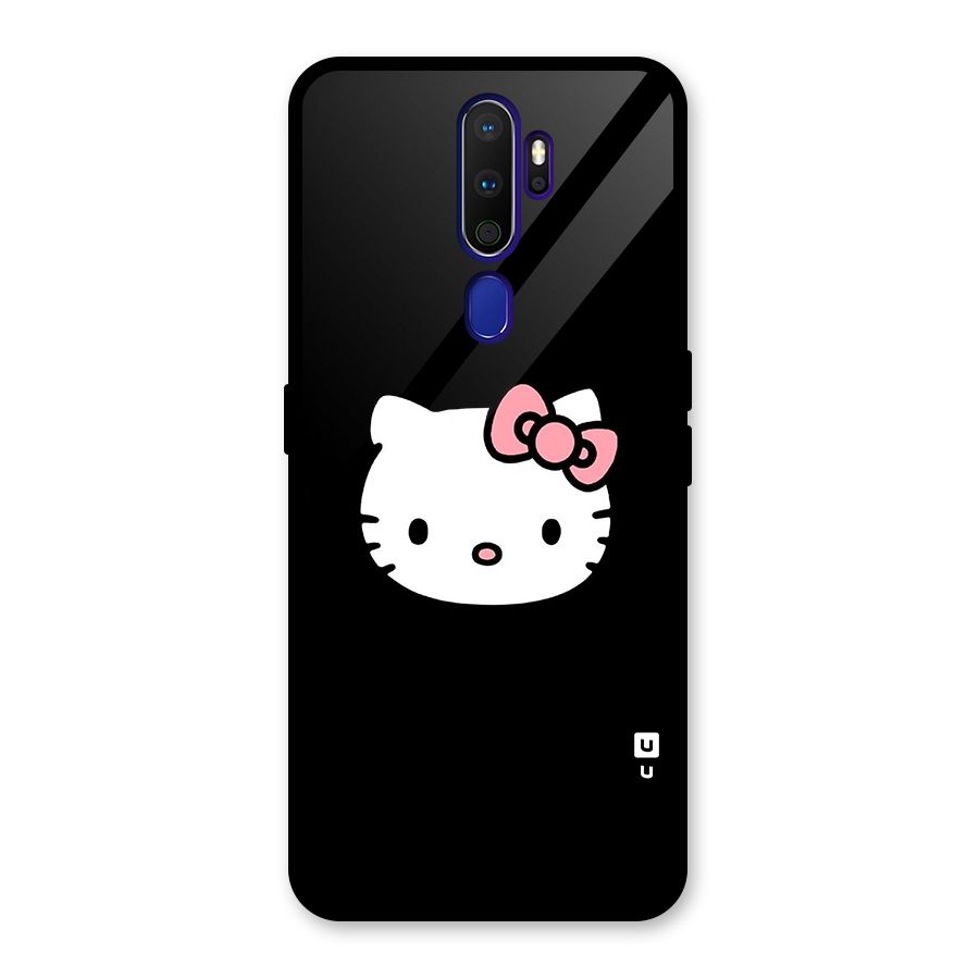 Kitty Cute Glass Back Case for Oppo A9 (2020)