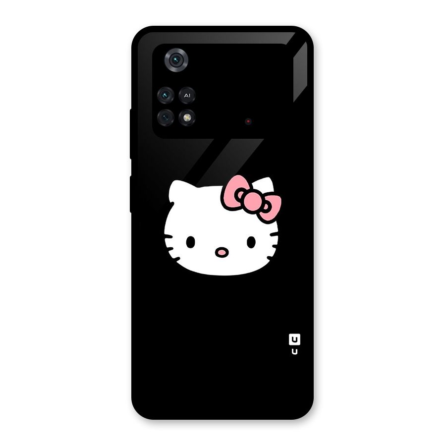 Kitty Cute Glass Back Case for Poco M4 Pro 4G