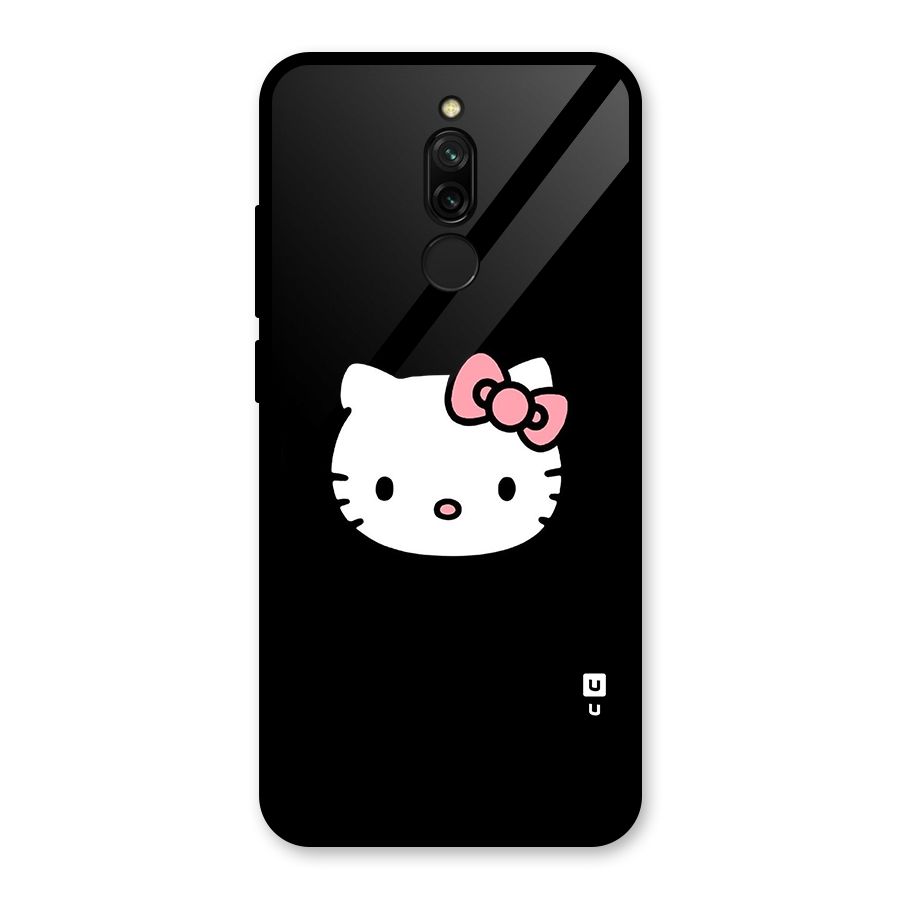 Kitty Cute Glass Back Case for Redmi 8
