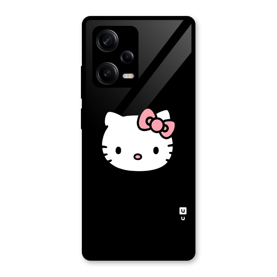 Kitty Cute Glass Back Case for Redmi Note 12 Pro