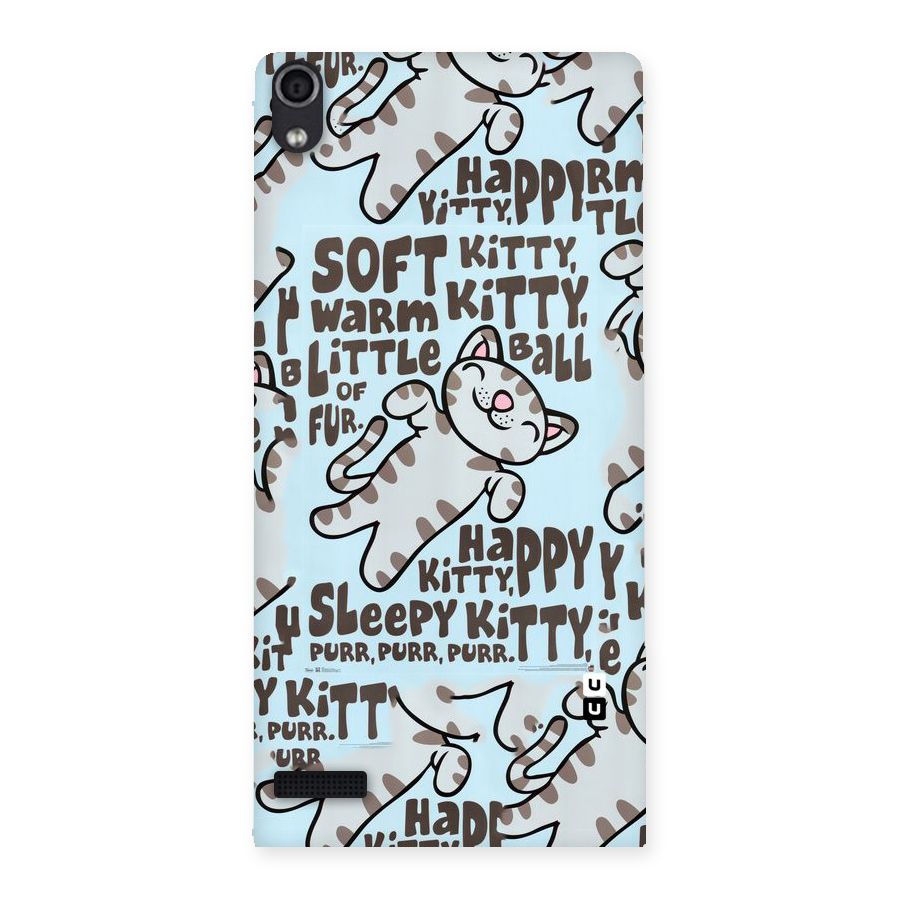 Kitty Pattern Back Case for Ascend P6
