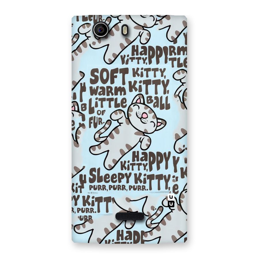 Kitty Pattern Back Case for Canvas Nitro 2 E311