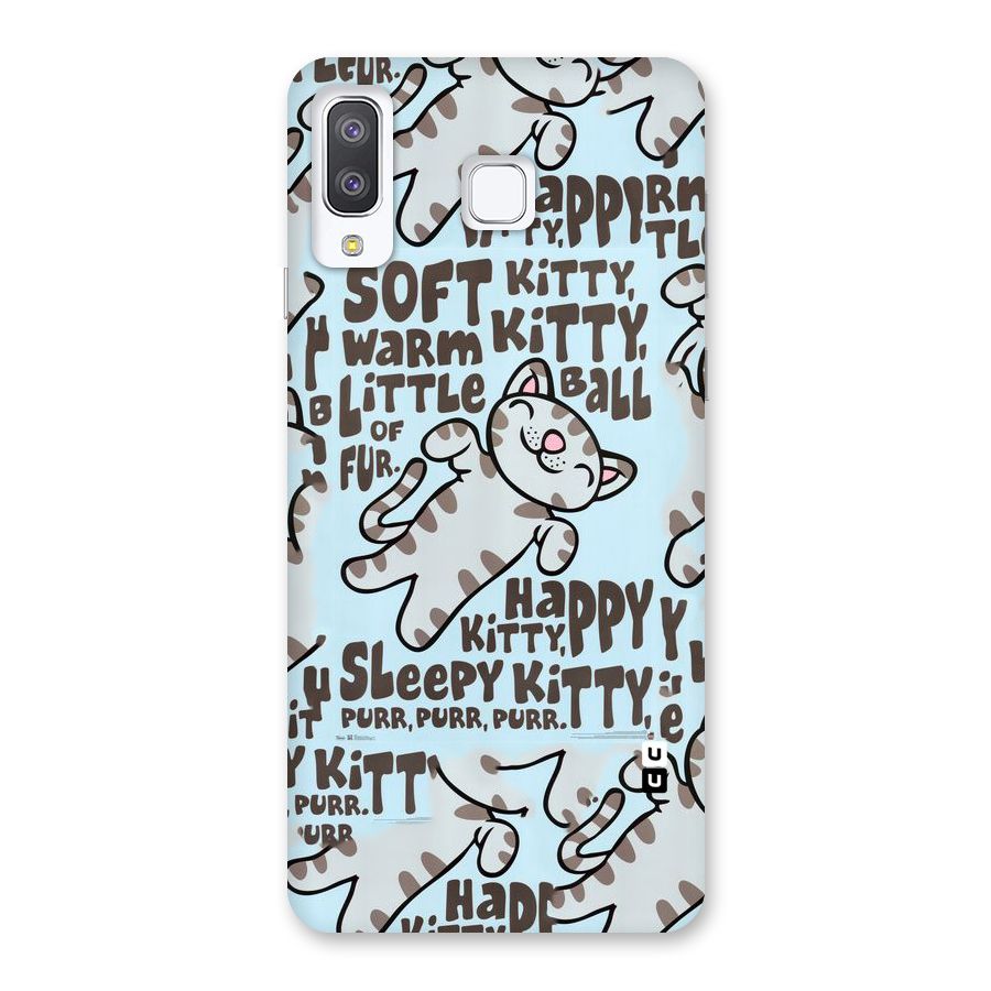 Kitty Pattern Back Case for Galaxy A8 Star