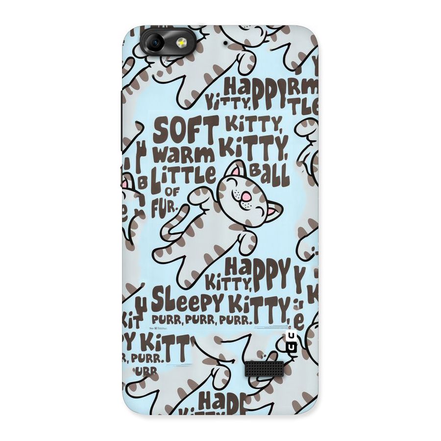 Kitty Pattern Back Case for Honor 4C