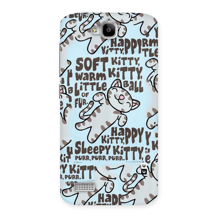 Kitty Pattern Back Case for Honor Holly