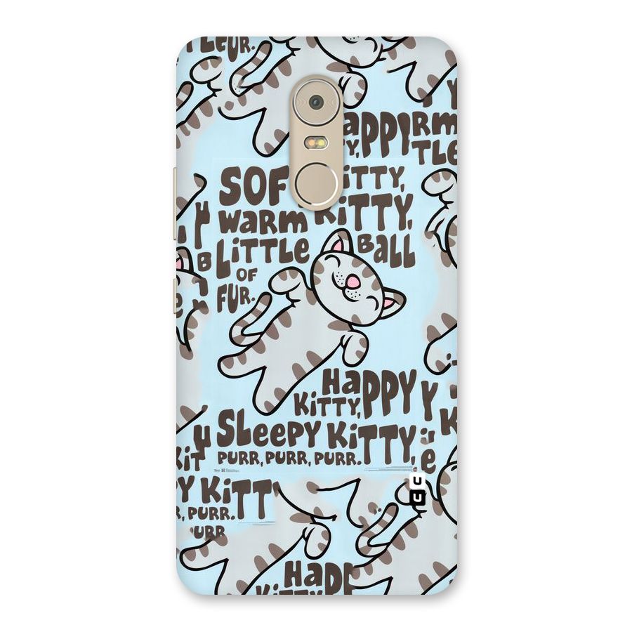 Kitty Pattern Back Case for Lenovo K6 Note