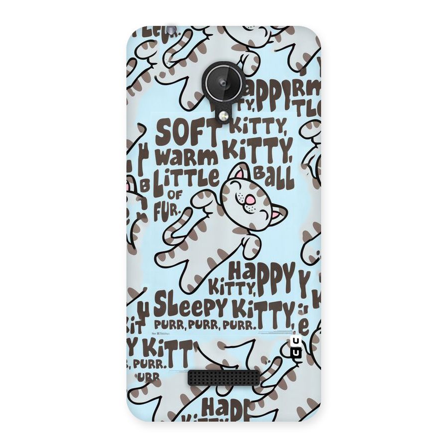 Kitty Pattern Back Case for Micromax Canvas Spark Q380