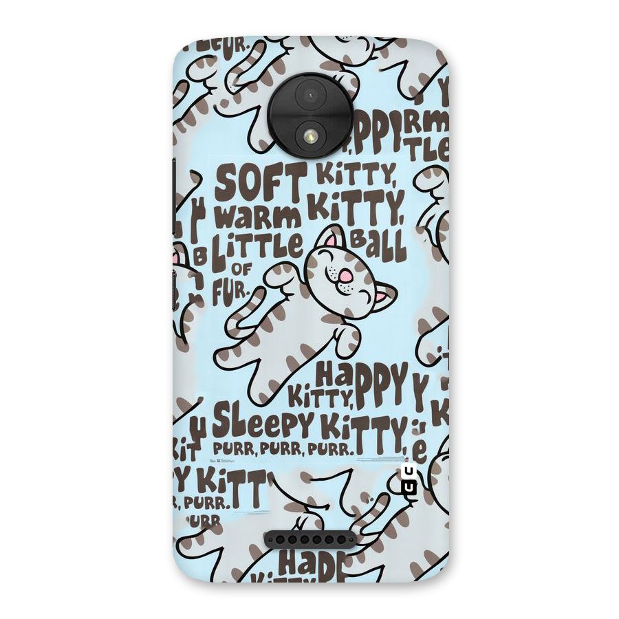 Kitty Pattern Back Case for Moto C