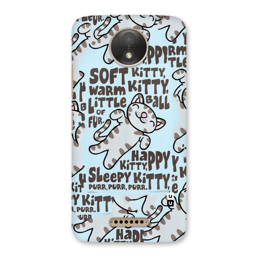 Kitty Pattern Back Case for Moto C Plus