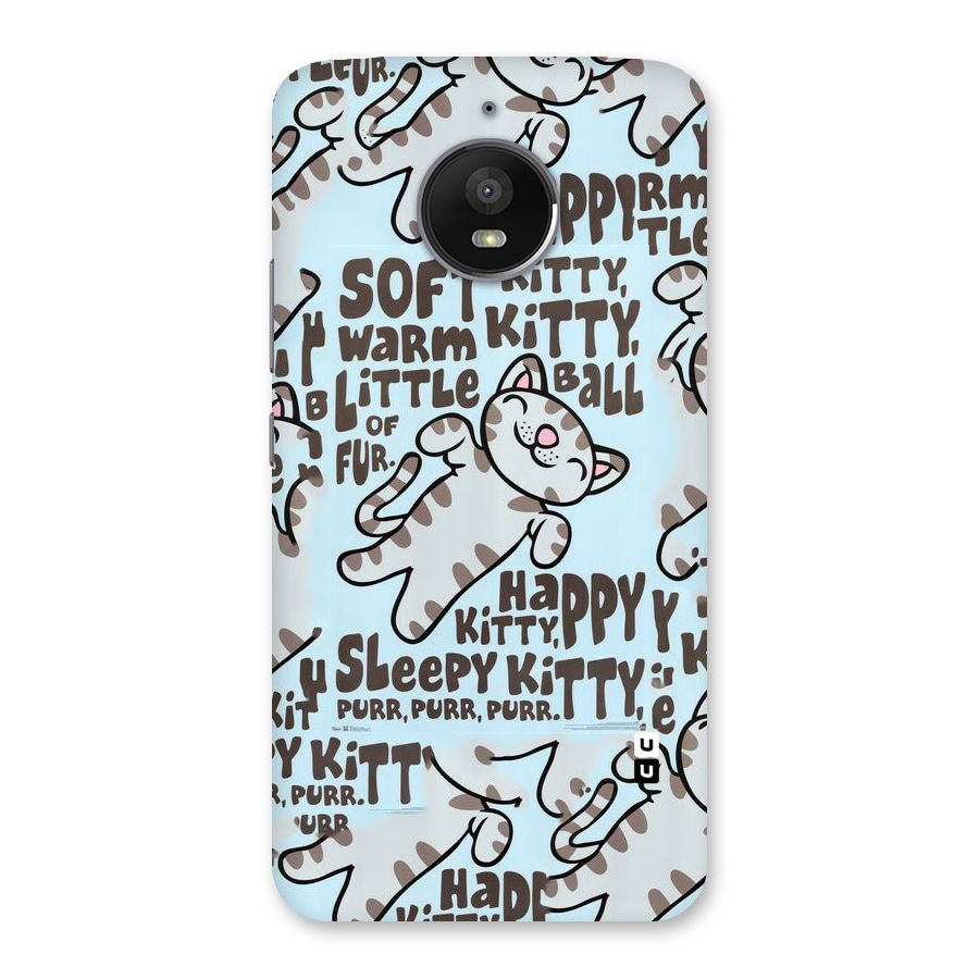 Kitty Pattern Back Case for Moto E4 Plus