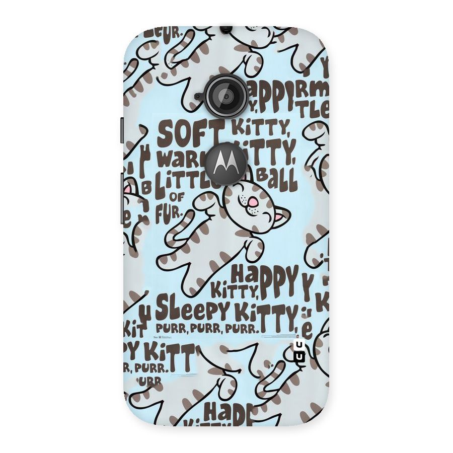 Kitty Pattern Back Case for Moto E 2nd Gen