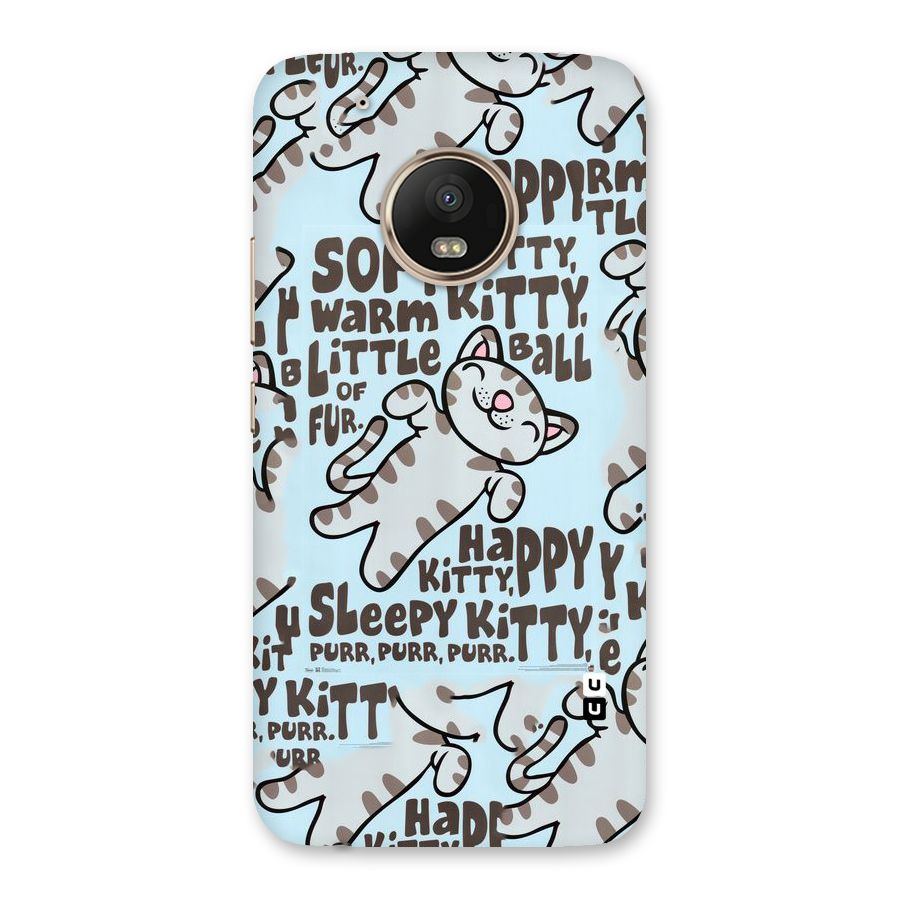 Kitty Pattern Back Case for Moto G5 Plus