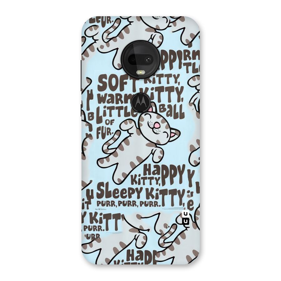 Kitty Pattern Back Case for Moto G7