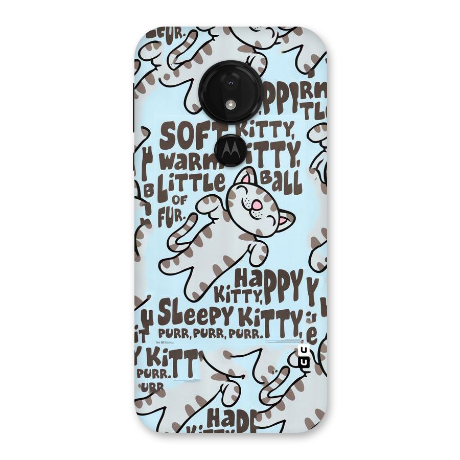 Kitty Pattern Back Case for Moto G7 Power