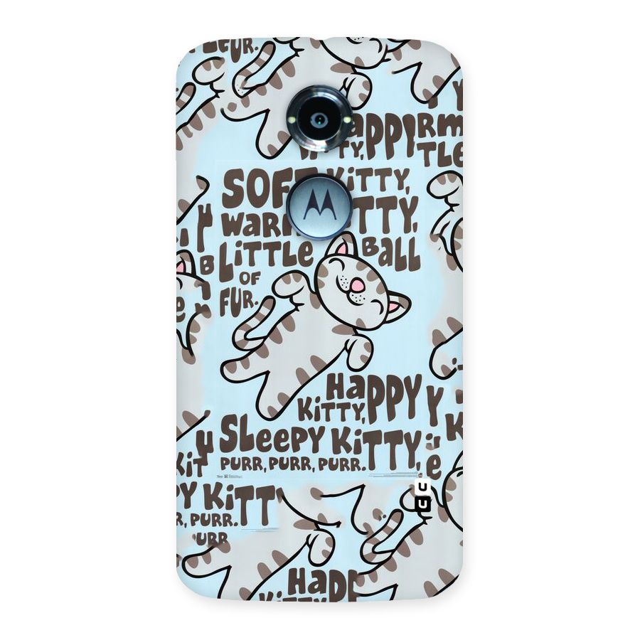 Kitty Pattern Back Case for Moto X 2nd Gen