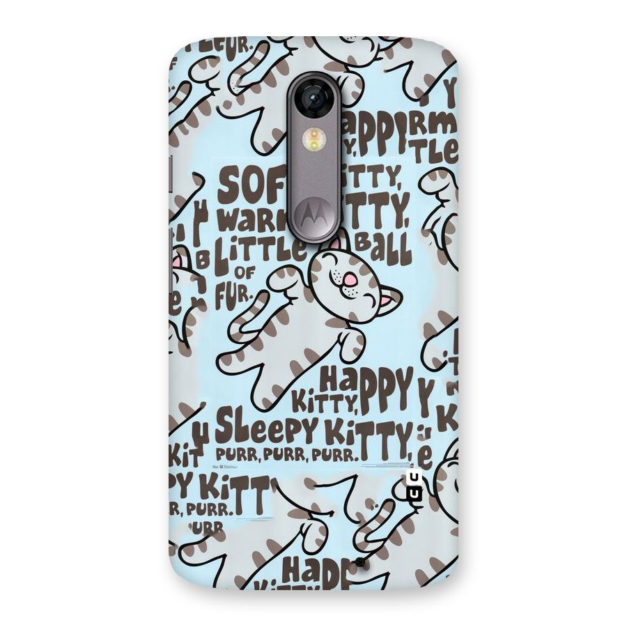 Kitty Pattern Back Case for Moto X Force