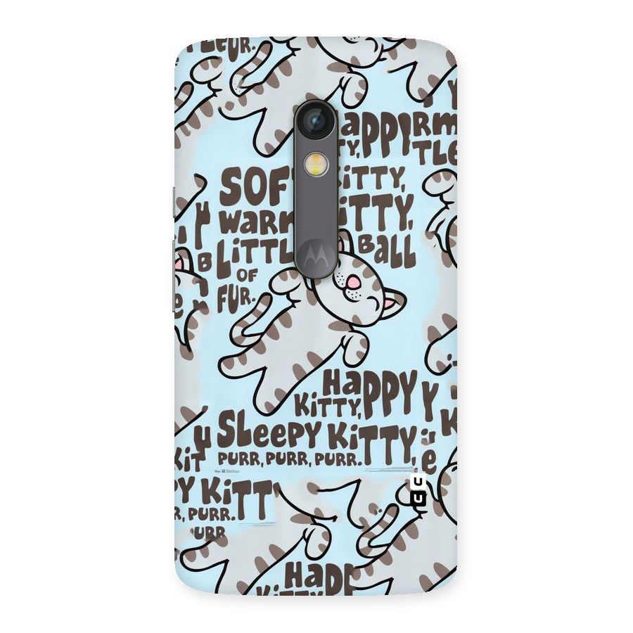 Kitty Pattern Back Case for Moto X Play