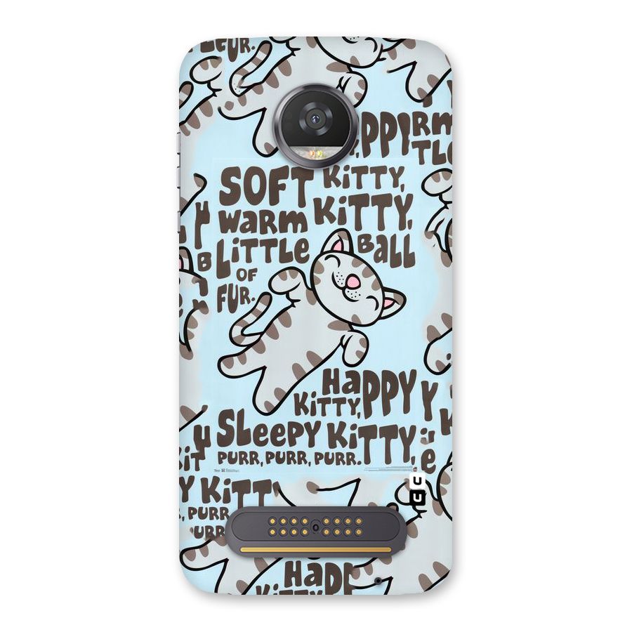 Kitty Pattern Back Case for Moto Z2 Play