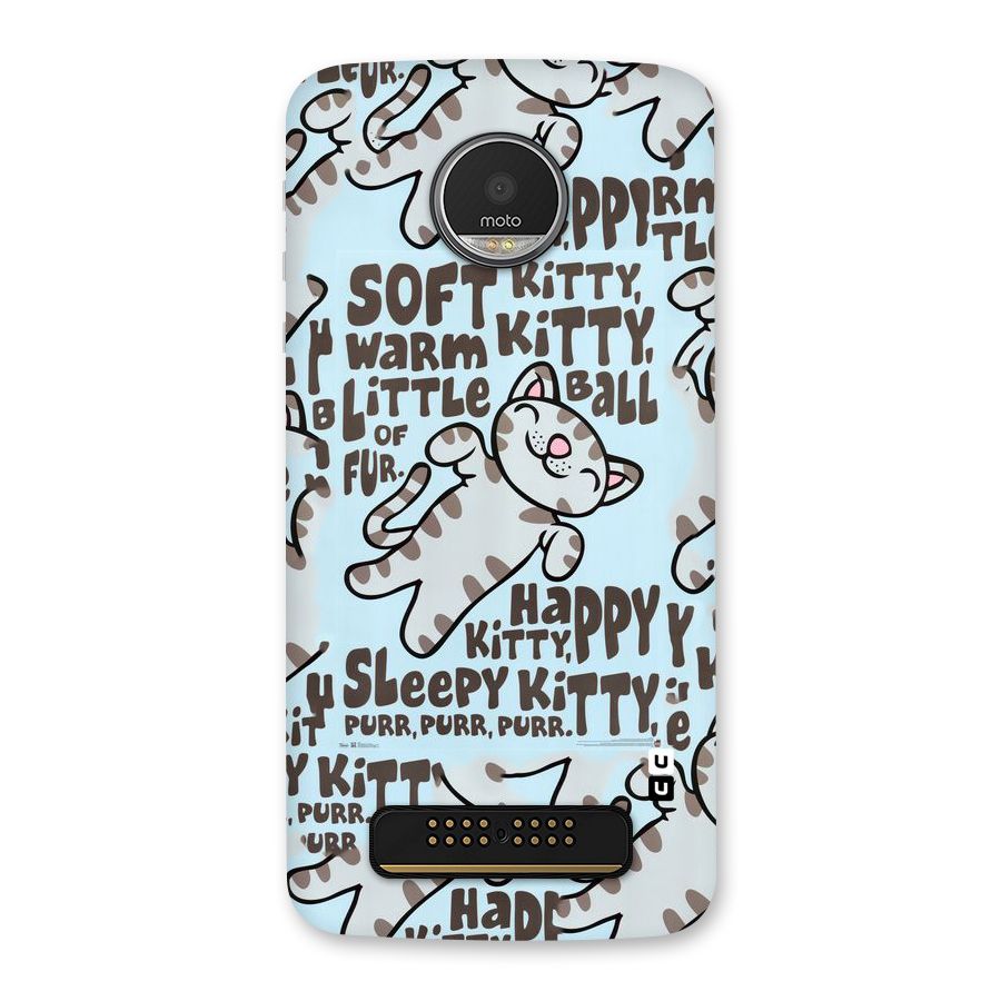 Kitty Pattern Back Case for Moto Z Play