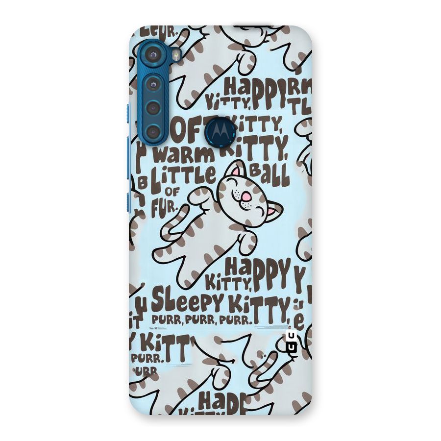 Kitty Pattern Back Case for Motorola One Fusion Plus