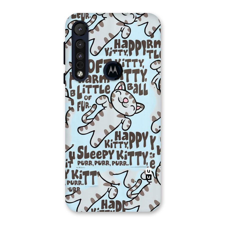 Kitty Pattern Back Case for Motorola One Macro