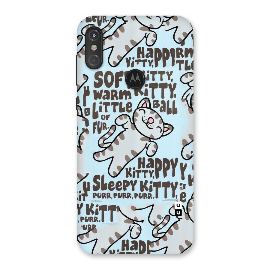 Kitty Pattern Back Case for Motorola One Power