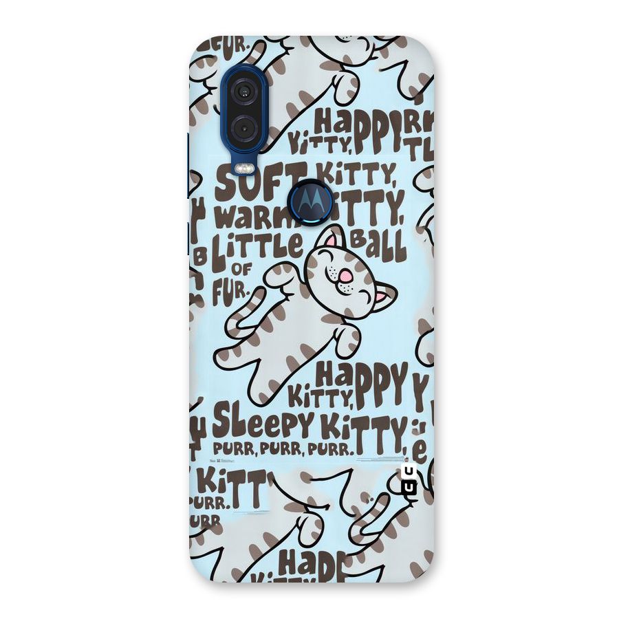 Kitty Pattern Back Case for Motorola One Vision