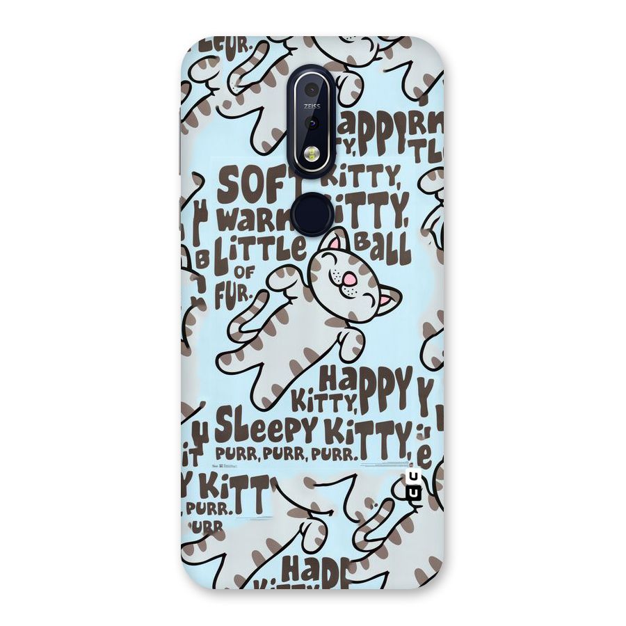 Kitty Pattern Back Case for Nokia 7.1