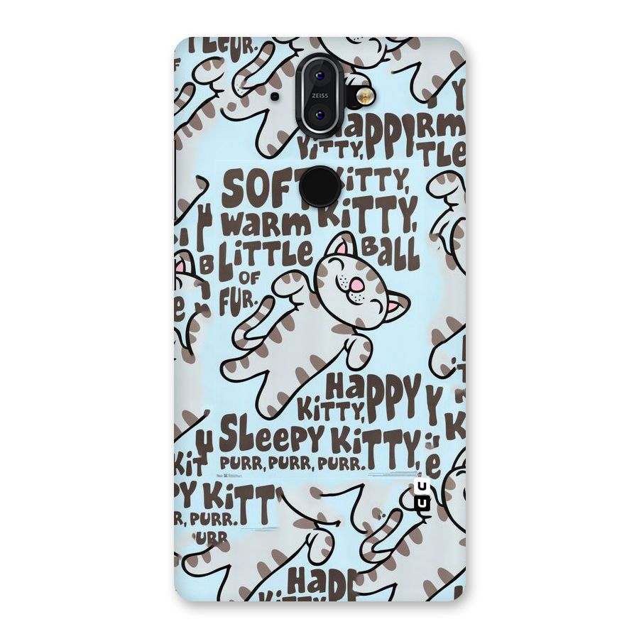 Kitty Pattern Back Case for Nokia 8 Sirocco