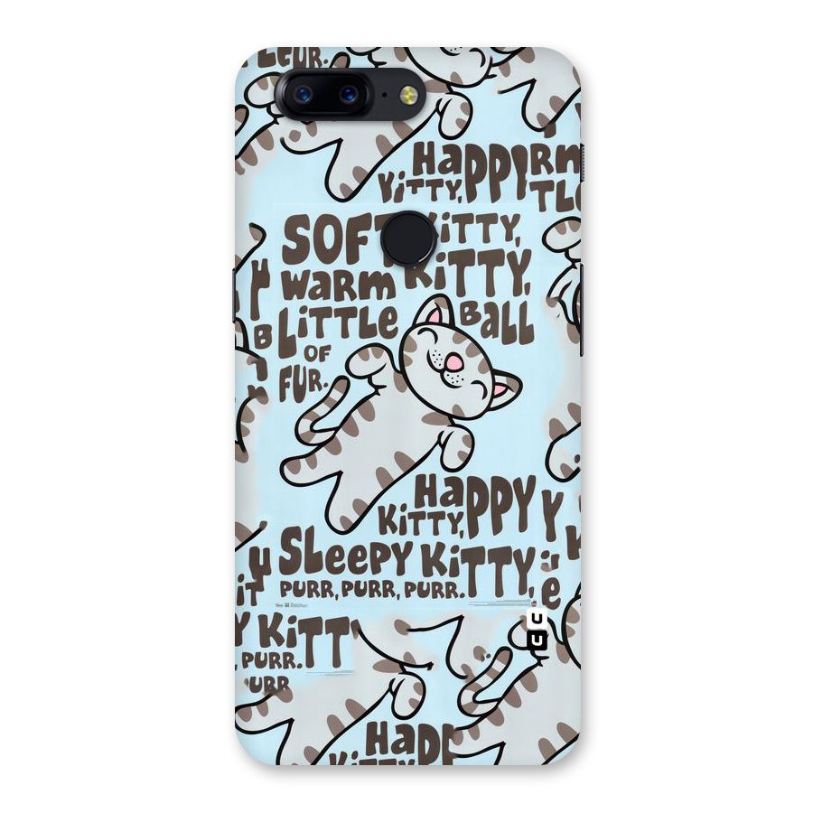 Kitty Pattern Back Case for OnePlus 5T