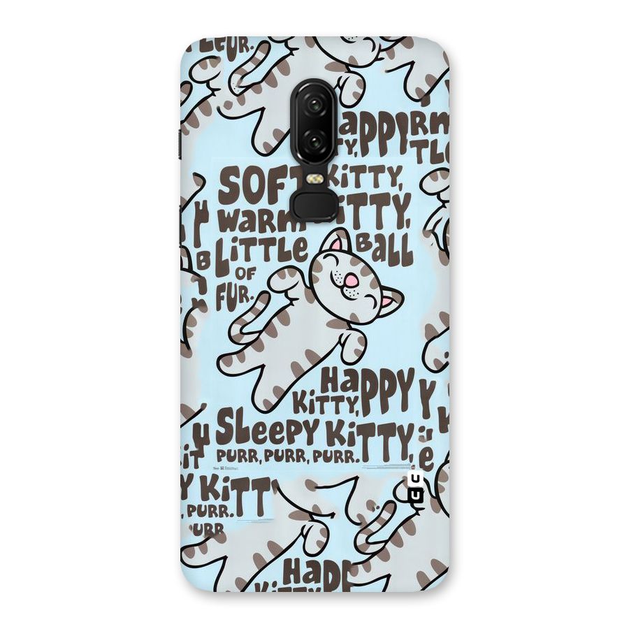 Kitty Pattern Back Case for OnePlus 6