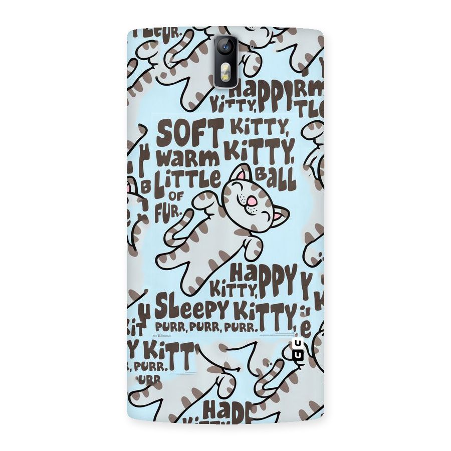 Kitty Pattern Back Case for One Plus One