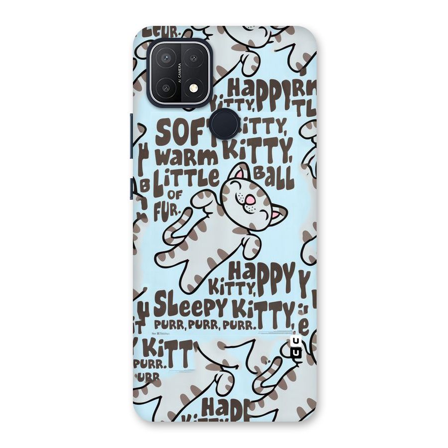 Kitty Pattern Back Case for Oppo A15s