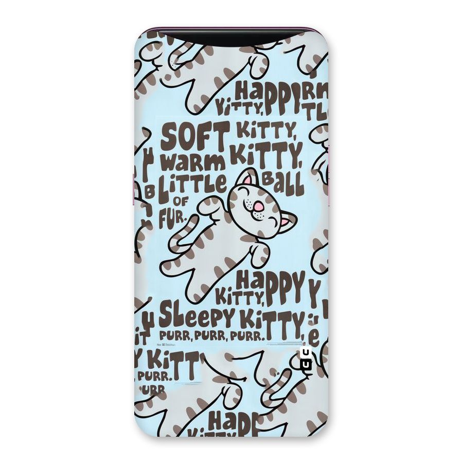 Kitty Pattern Back Case for Oppo Find X