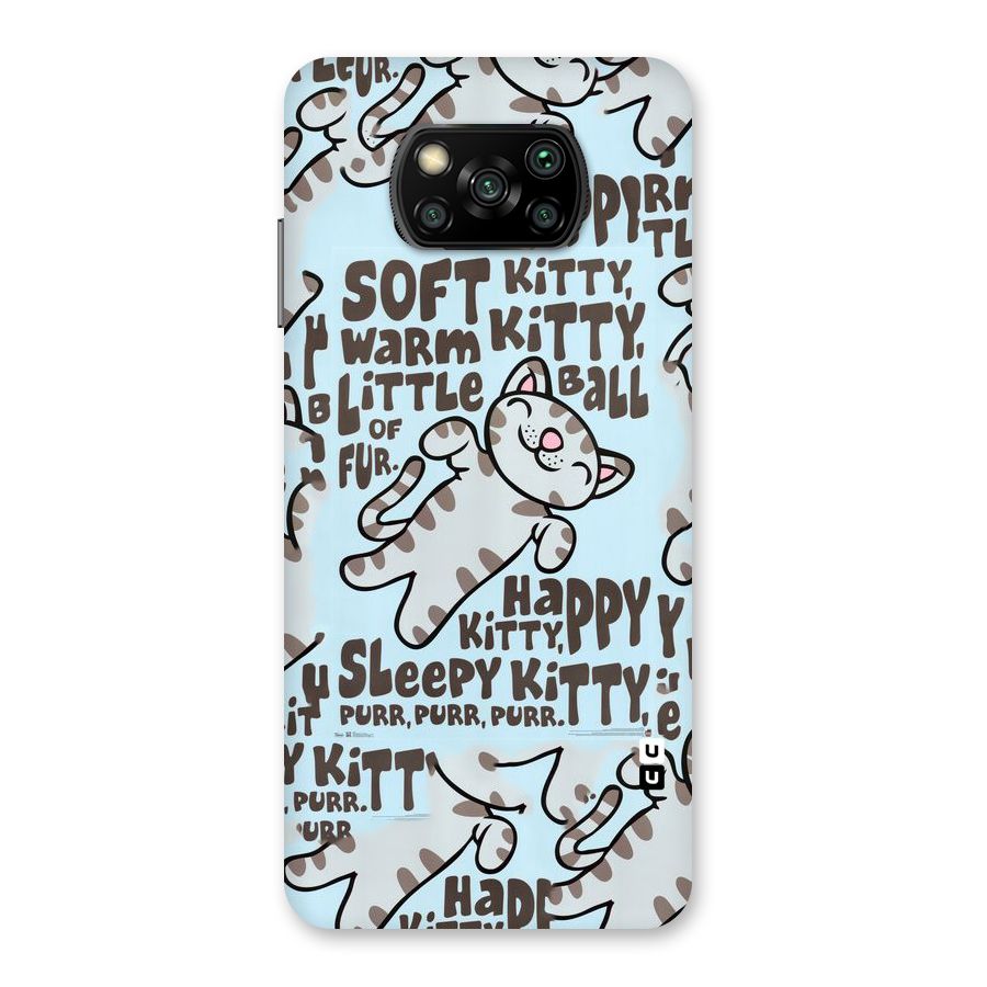 Kitty Pattern Back Case for Poco X3
