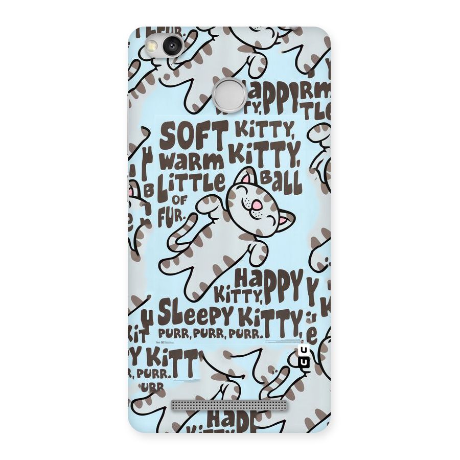 Kitty Pattern Back Case for Redmi 3S Prime