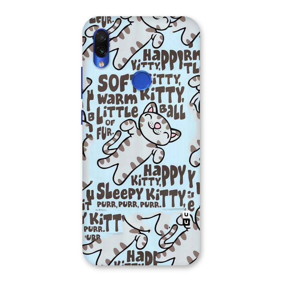 Kitty Pattern Back Case for Redmi Note 7S