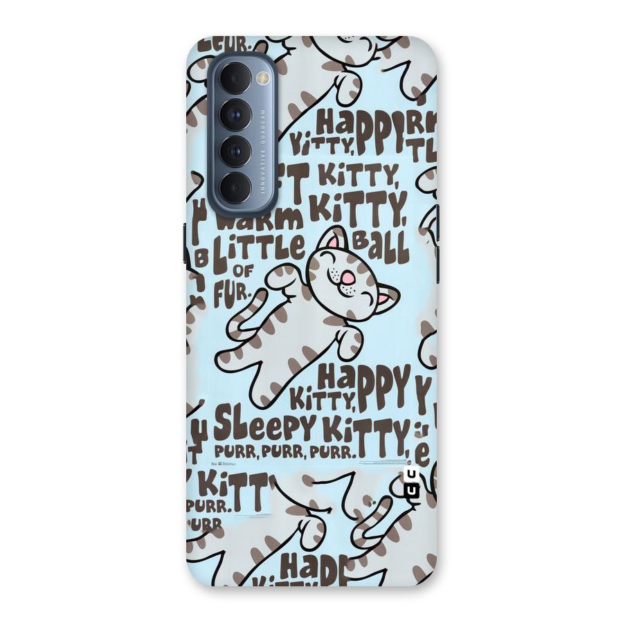 Kitty Pattern Back Case for Reno4 Pro
