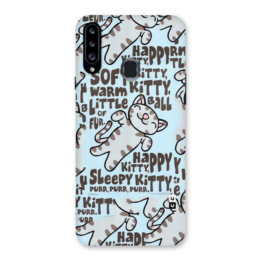 Kitty Pattern Back Case for Samsung Galaxy A20s