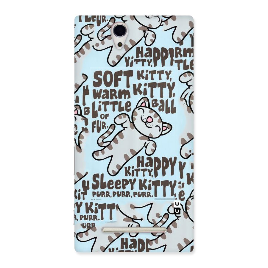 Kitty Pattern Back Case for Sony Xperia C3