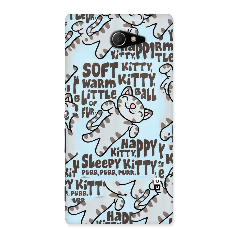 Kitty Pattern Back Case for Sony Xperia M2