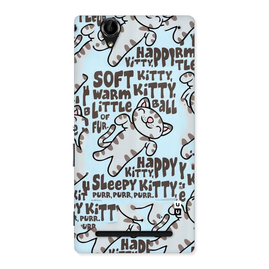 Kitty Pattern Back Case for Sony Xperia T2