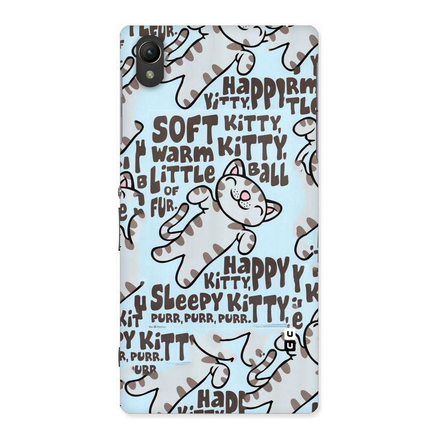 Kitty Pattern Back Case for Sony Xperia Z1